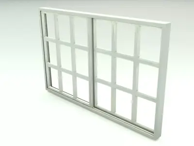 Sliding Window Low-poly 3D model
