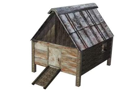 chicken coop 3D model