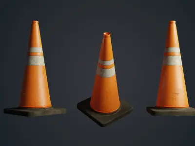 Traffic cone  3D model purchase