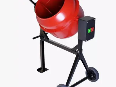 Portable Concrete Mixer 3D model