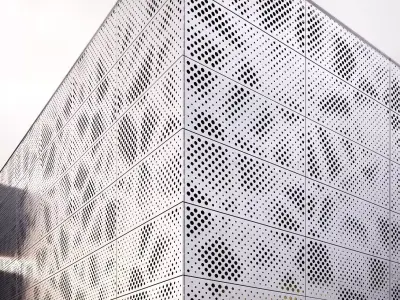 perforated metal panel N2 3D model 3D model