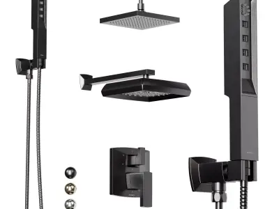 Brizo Collection Set Shower Low-poly 3D model