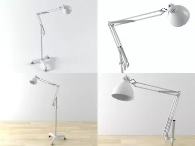 N floor lamp with different angles 3D model