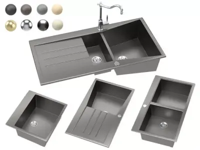 Sink with faucet schock 3D model