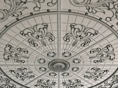 Stained glass ceiling 3D model buy