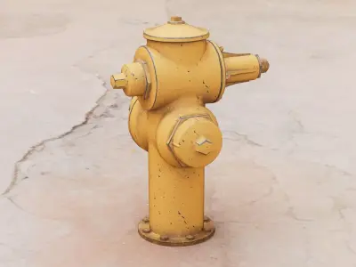 Urban Fire Hydrant or Fireplug 3D model