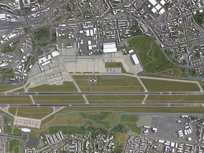 Tashkent Airport Low-poly 3D model