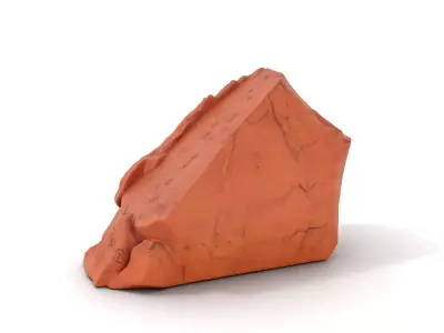 Rustic Clay Boulder model pack Low-poly 3D model