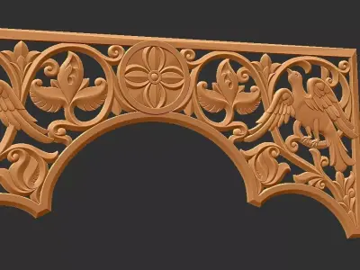 Holy wooden altar 3D model