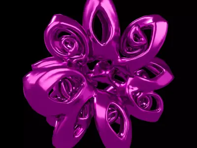 Abstract Flower Shape v1 006 Low-poly 3D model