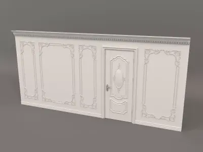 Wall Molding in Classic French style 13 3D model