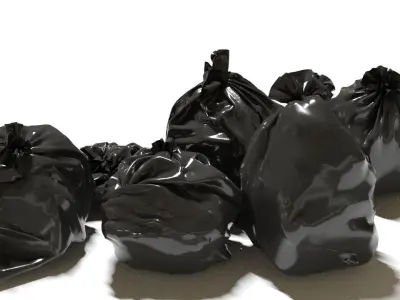 6 GARBAGE BAGS 3D model