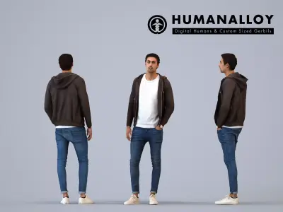 00221Paul005 - Adult Middle Eastern man waiting in public space 3D model