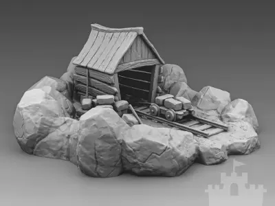 Cartoon  quarry 3D print model