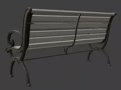 Classic Park Bench 3D Model 3D model get