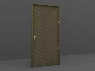 Wood Door 3D model