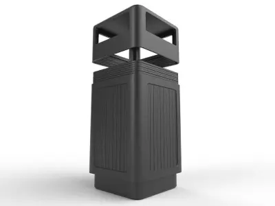 Trashcan m1 Low-poly 3D model