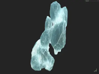 Low poly formation ice-texture Low-poly 3D model