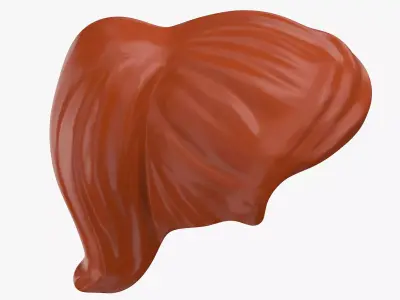 Lego Hair 03 Light Brown 3D model