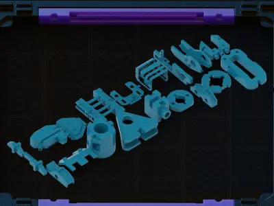 Kitbash hard surface pack automatic num4 3D model