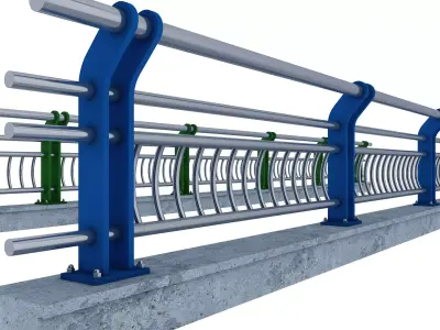 guardrail Low-poly 3D model