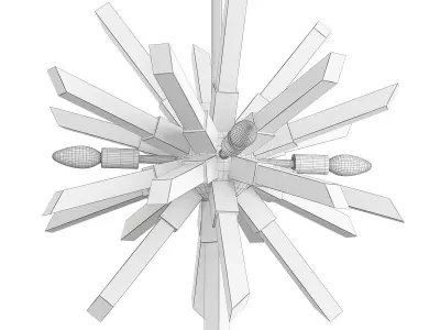 BURST CHANDELIER Low-poly 3D model