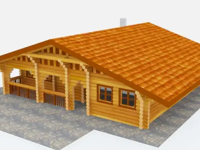 Log Cabin 3D model