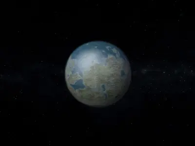 Alien Planet 03 Low-poly 3D model