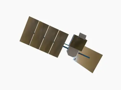 Satellite J09 USA - SciFi Space Design Low-poly 3D model