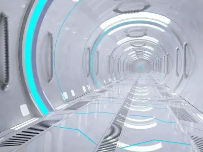 Sci fi Corridor 3D model
