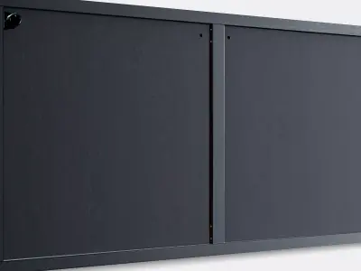 BESTA Shelf unit with glass doors 2 Low-poly 3D model