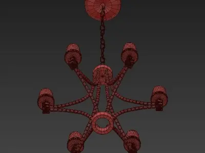 Crystal Cube Large Chandelier 3D model