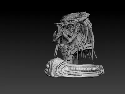 Predators 3D model 3D print model statue of creature on shelf 3D print model