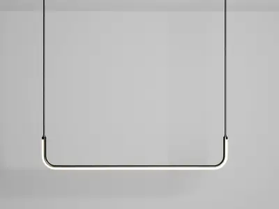 LED Pendant Light Modern Nordic Black Gold Low-poly 3D model