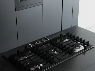 Kitchen Appliance Bosch Kitchen 79  Low-poly 3D model