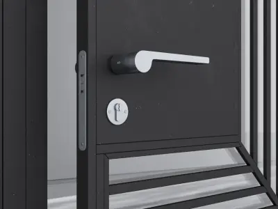 Aluminium door 273 3D model