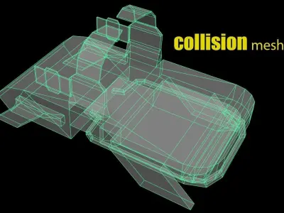 Sci Fi Bed  - Cyberpunk  concept - PBR Low-poly 3D model