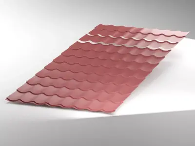 metal roof tiles Free 3D model