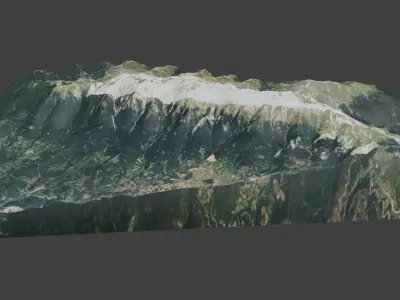 Uludag Mountain Low-poly 3D model