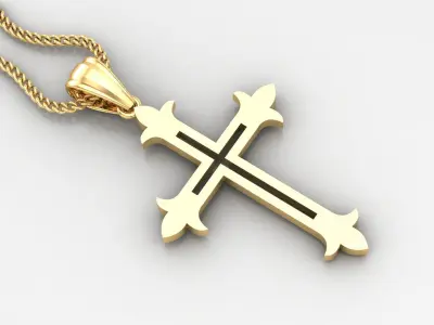 Cross Light Gold 4CP053 3DM STL 3D print model