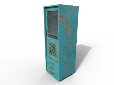 Old Modern Furniture 3D Model Terror Low-poly 3D model 19