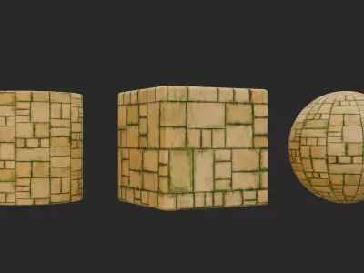 Mossy Sandstone Bricks Texture