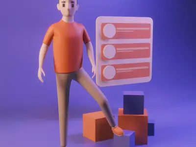 Young Man Character Free low-poly 3D model