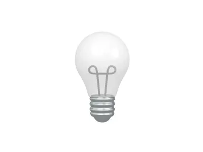 Light Bulb v1 005 Low-poly 3D model