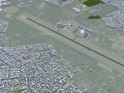 Joao Pessoa Brazil 30km Low-poly 3D model