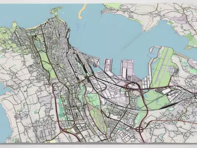 Cityscape Santander Spain 3D model