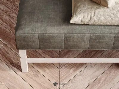 Bench with decor 3D model