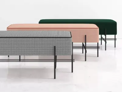 TS Pouf Rectangular Free 3D model