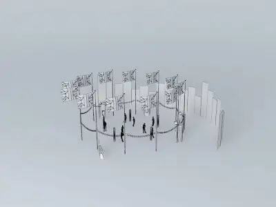 Burning Man Theme Camp concept Free 3D model