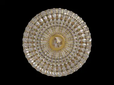 Antique Gold Chandelier 3D model
